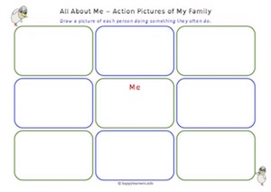 Action Pictures of My Family Free Printable Resource